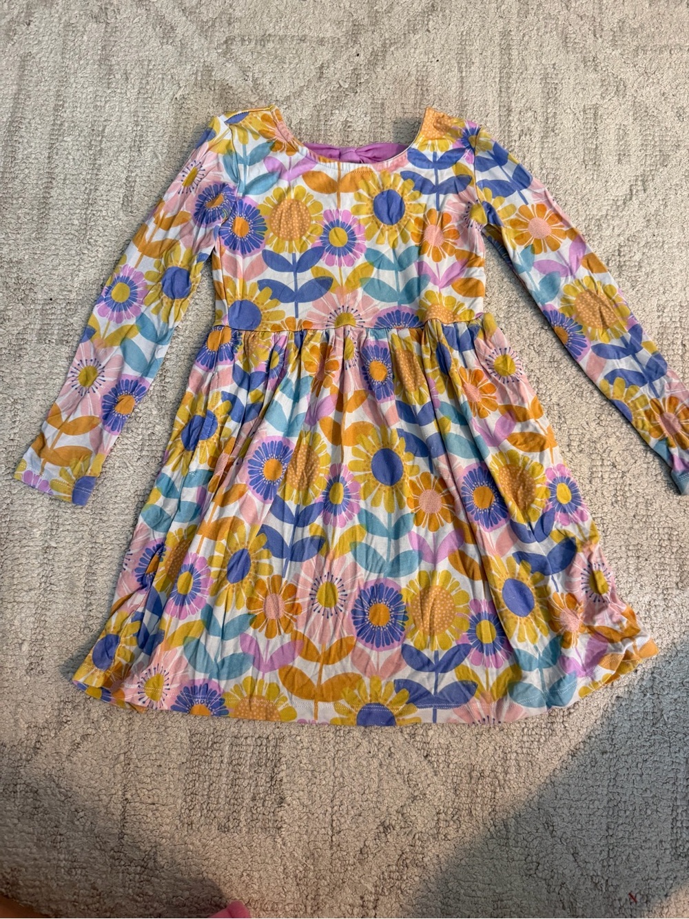 Little Sleepies Floral Bamboo Long Sleeve twirl dress